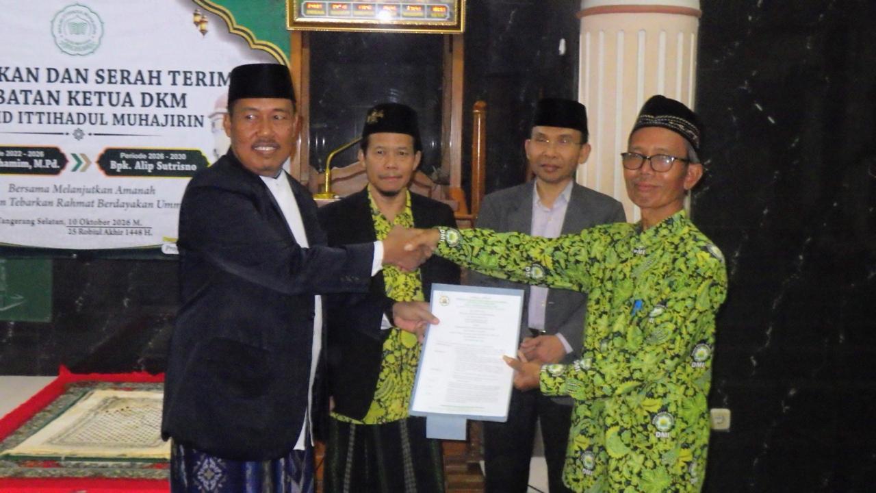 Resmi Nakhodai DKM Ittihadul Muhajirin 2026–2030, Alip Sutrisno Siap Bawa Masjid Makin Makmur